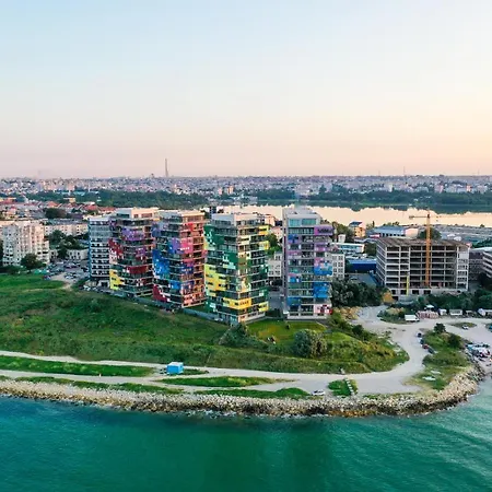 Beachfront Designer Apt, 100 Sqm, 2-bath, Huge Terrace On The Sea Shore Apartment Constanta