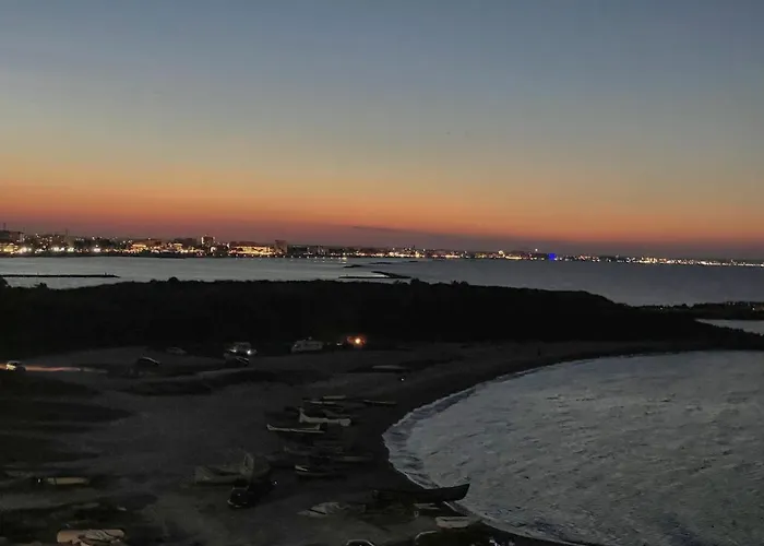 Beachfront Designer Apt, 100 Sqm, 2-bath, Huge Terrace On The Sea Shore Apartman